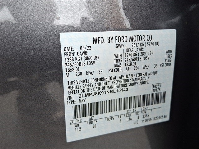 2022 Lincoln Nautilus Reserve AWD