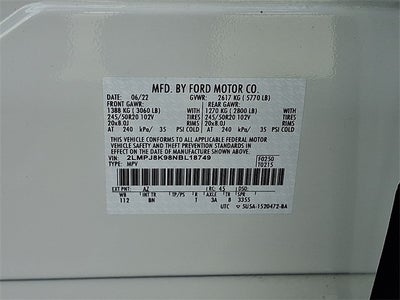 2022 Lincoln Nautilus Reserve AWD w/201a