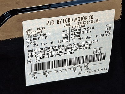 2023 Lincoln Nautilus Reserve AWD w/2.7L, 202a, Massage Seats