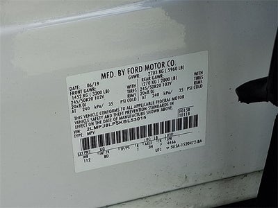 2019 Lincoln Nautilus Reserve AWD w/2.7L, Tow Pkg