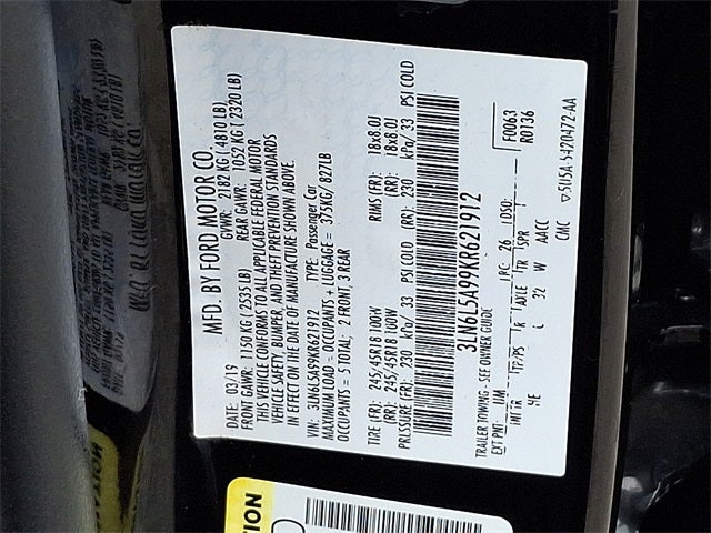 2019 Lincoln MKZ Standard