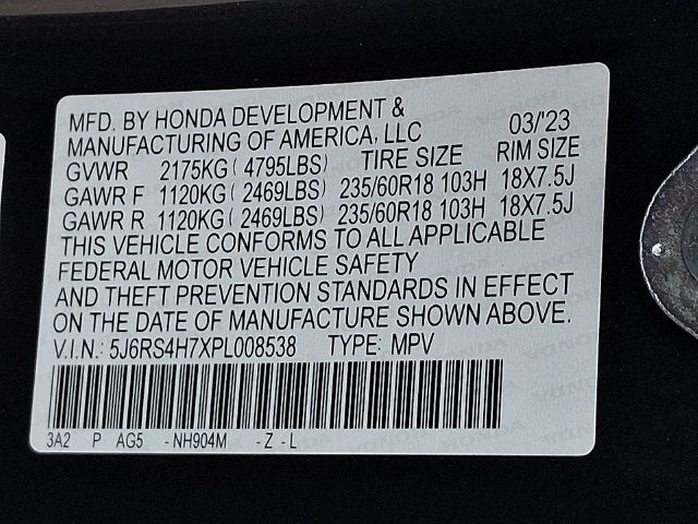 2023 Honda CR-V EX-L w/o BSI