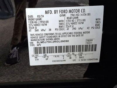 2024 Lincoln Aviator Reserve AWD w/201a, Luxury/Illumination/Jet Pkgs