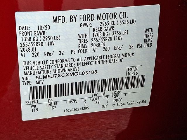 2021 Lincoln Aviator Reserve Premium w/Elements Package Plus