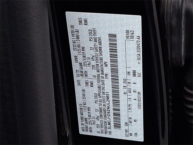 2022 Lincoln Corsair Standard AWD w/101a, Premium Package