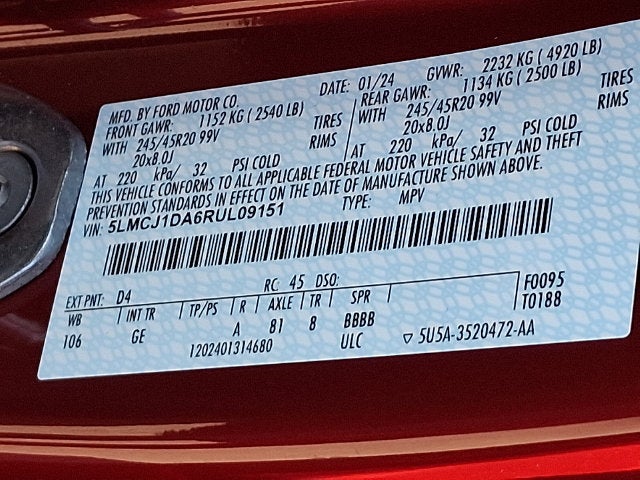 2024 Lincoln Corsair Premiere AWD w/101a, Panoramic Sunroof, Jet Package