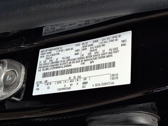 2022 Lincoln Corsair Standard AWD w/101a, Sport Pkg
