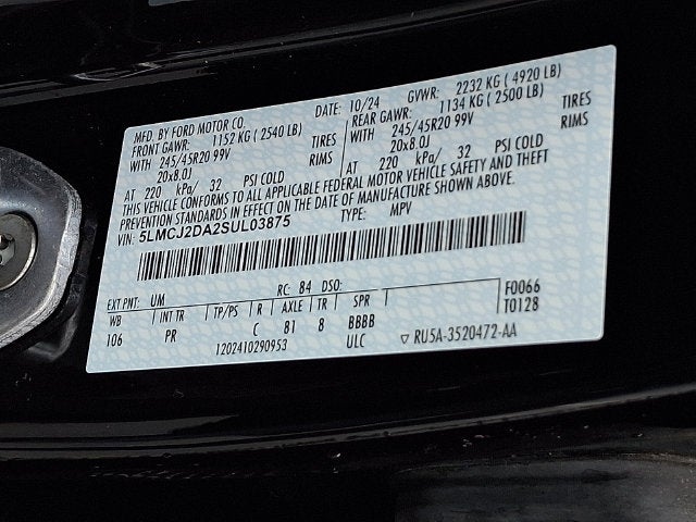 2025 Lincoln Corsair Reserve AWD w/202a, Massage Seats, Jet Pkg