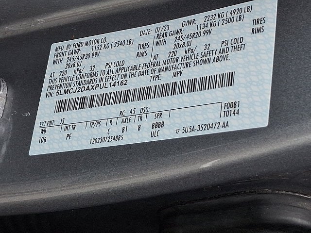 2023 Lincoln Corsair Reserve AWD w/202a