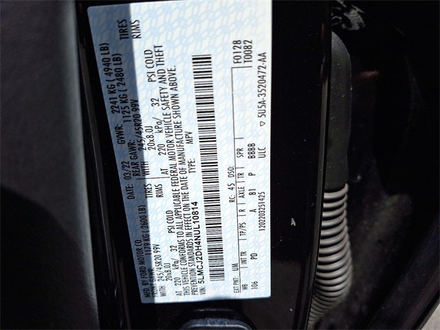 2022 Lincoln Corsair Reserve AWD w/2.3L, 201a, Sport Package