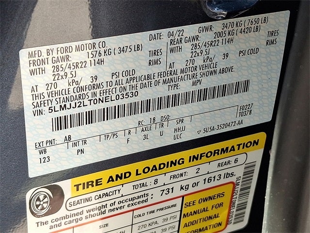 2022 Lincoln Navigator Reserve 4x4 w/201a