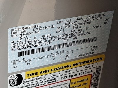 2022 Lincoln Navigator Reserve 4x4 w/201a