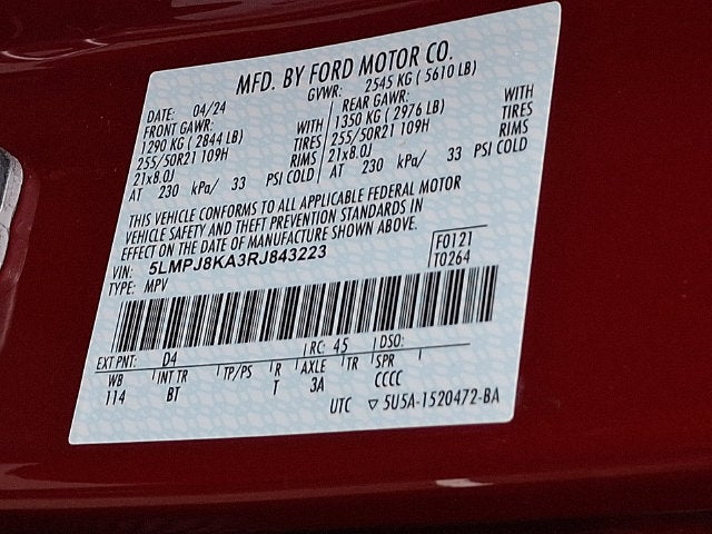 2024 Lincoln Nautilus Reserve AWD w/202a