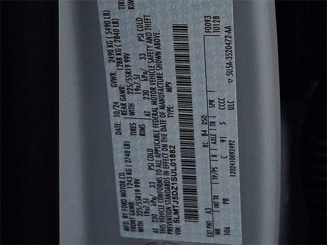 2025 Lincoln Corsair Plug-In Hybrid Grand Touring AWD w/302a