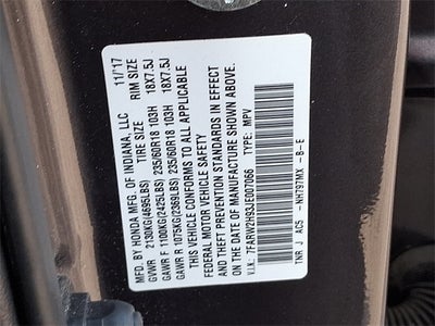 2018 Honda CR-V Touring