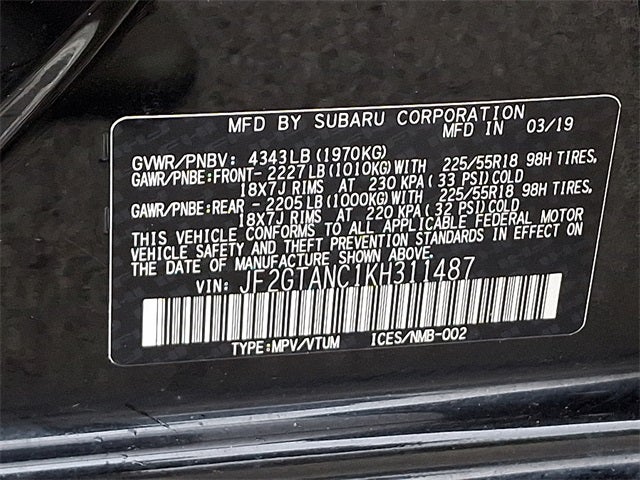 2019 Subaru Crosstrek 2.0i Limited