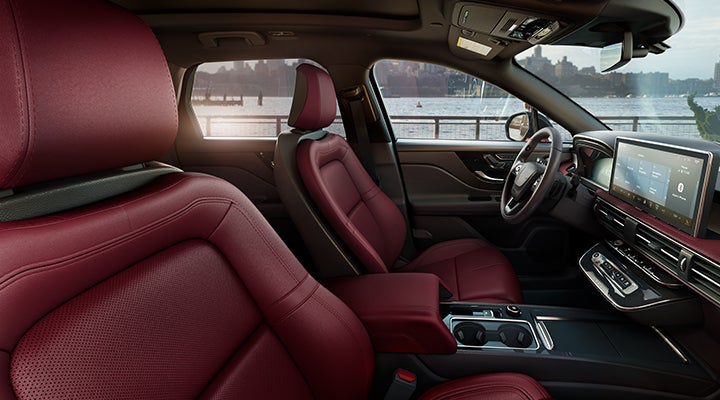 The available Perfect Position front seats in the 2024 Lincoln Corsair® SUV are shown. | Biondi Lincoln in Monroeville PA