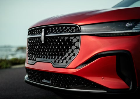 The sleek grille of a 2024 Lincoln Nautilus® SUV with the available Jet Appearance Package makes a bold statement. | Biondi Lincoln in Monroeville PA