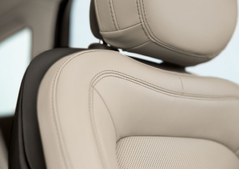 Fine craftsmanship is shown through a detailed image of front-seat stitching. | Biondi Lincoln in Monroeville PA