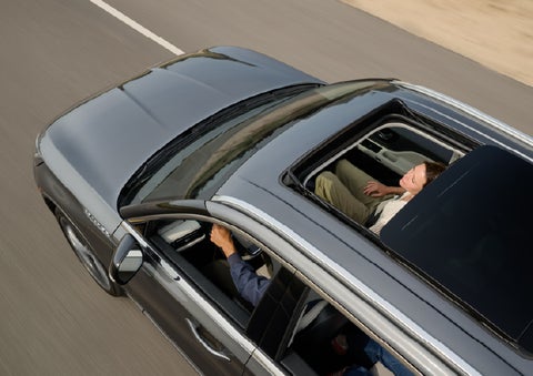 The available panoramic Vista Roof® of a 2027 Lincoln Aviator® SUV is open. | Biondi Lincoln in Monroeville PA
