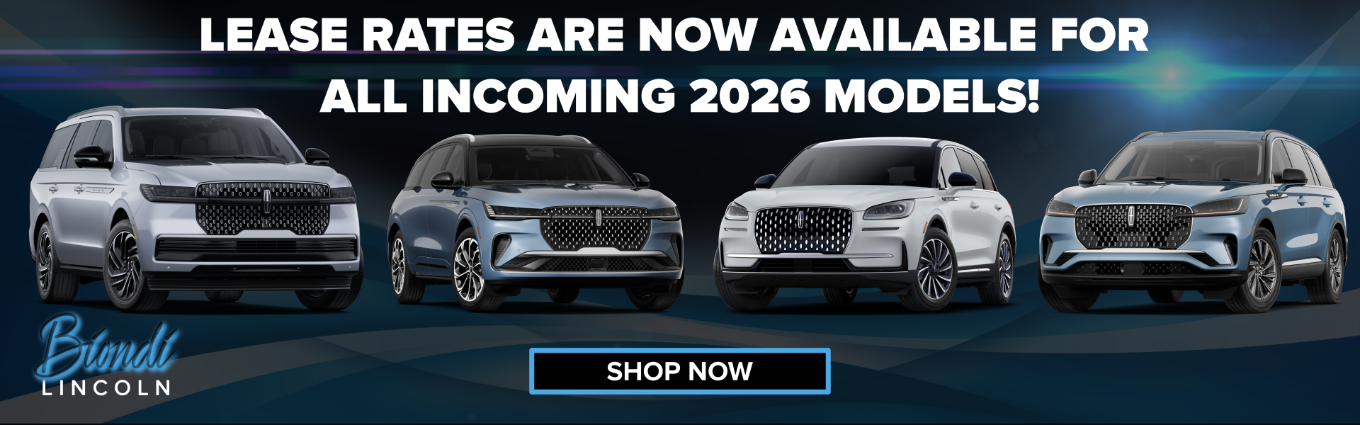 Lease Rates Available for Incoming 2026 Models