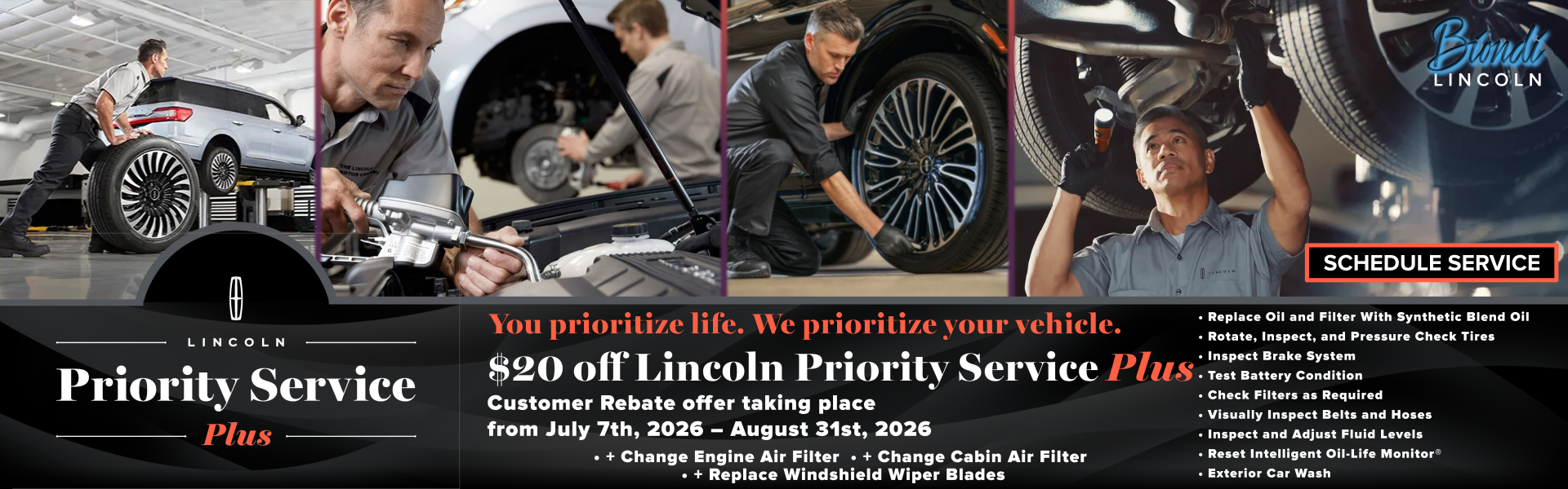$20 Rebate on Lincoln Priority Service Plus