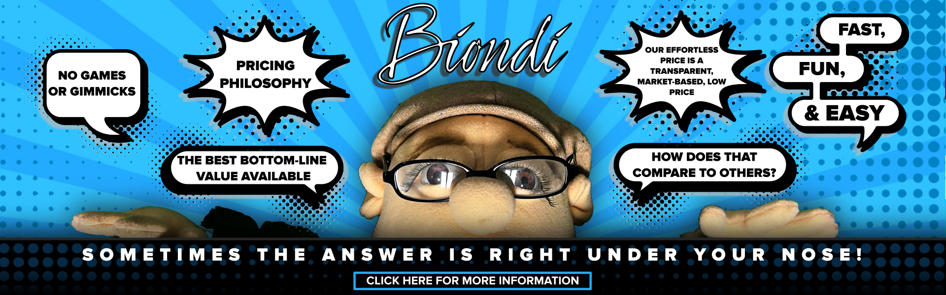 Biondi's Transparent Pricing Policy
