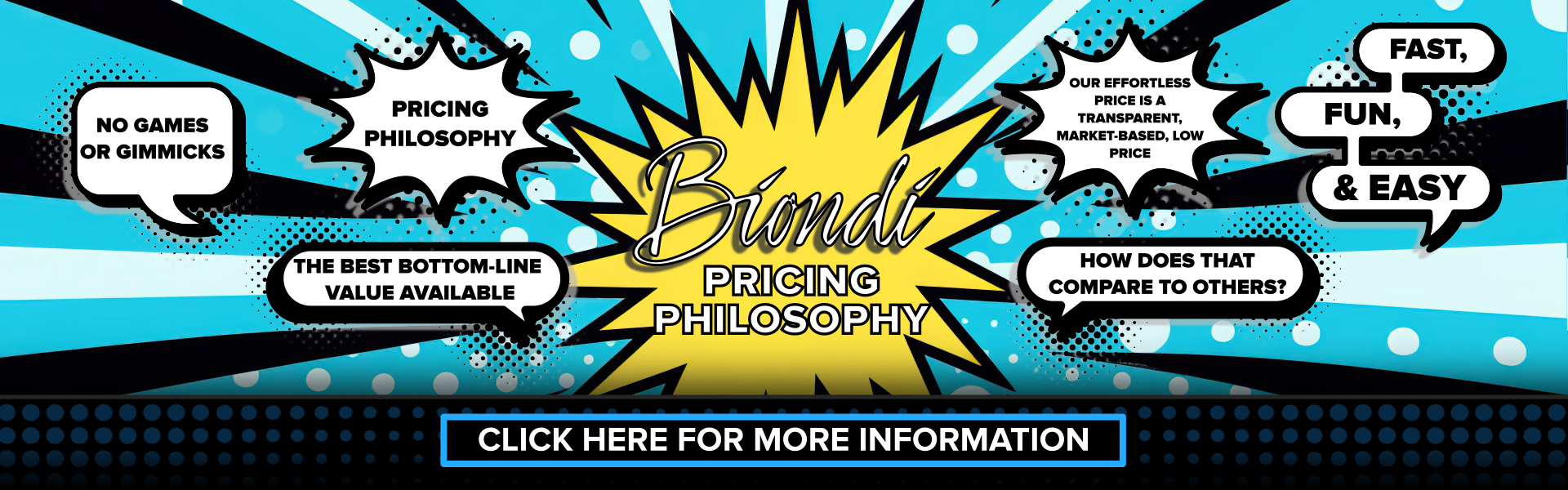 Biondi's Transparent Pricing Policy